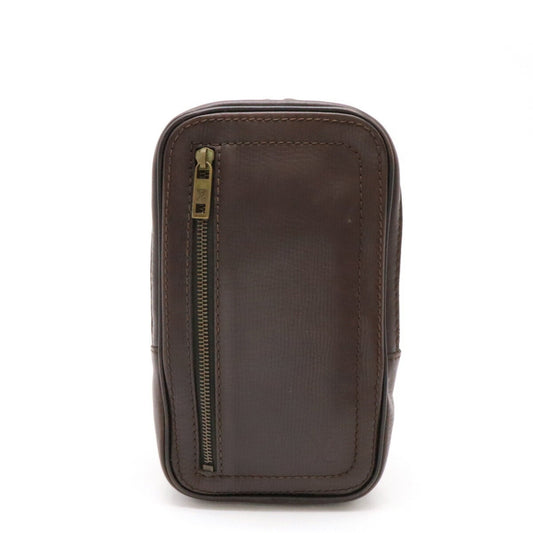 Louis Vuitton Coffee Leather Shoulder Bag Sling Bag ()