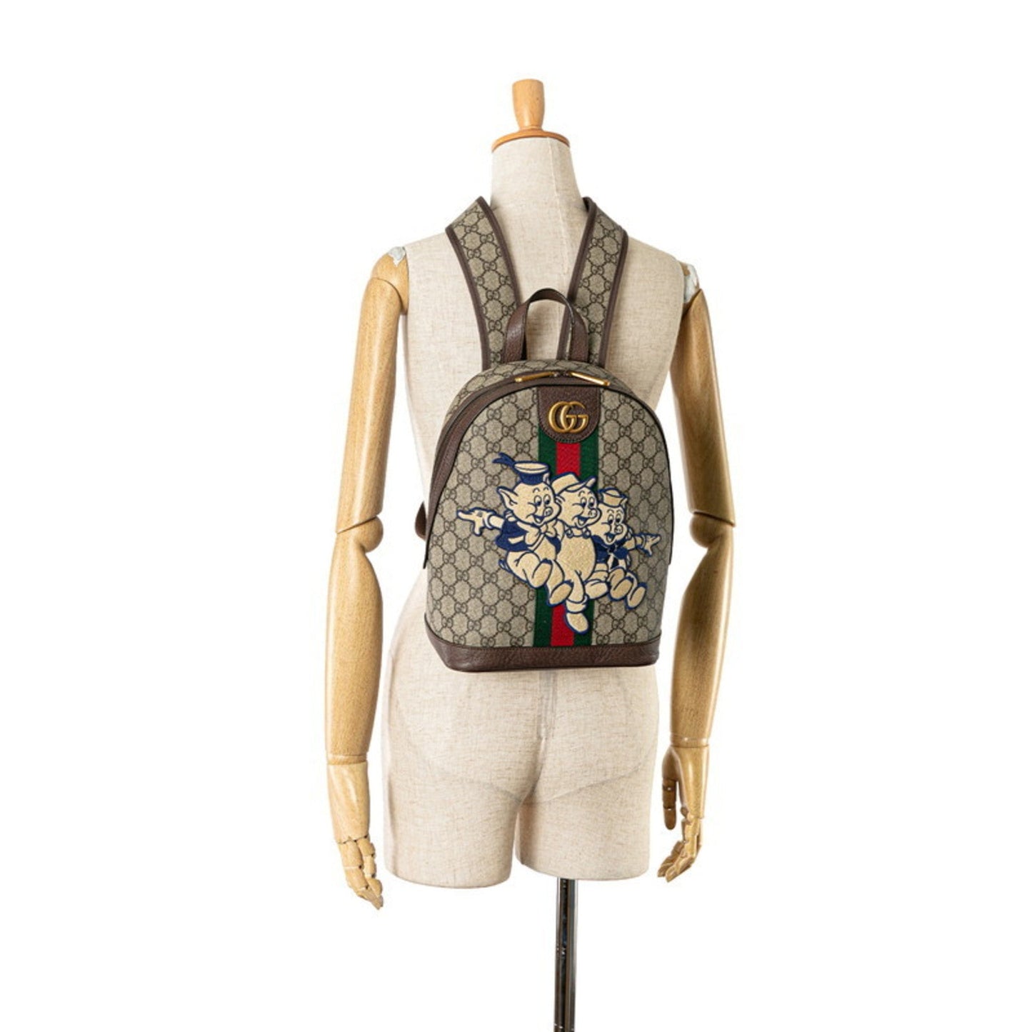 Gucci Beige Multi-Color Pvc Leather Backpack