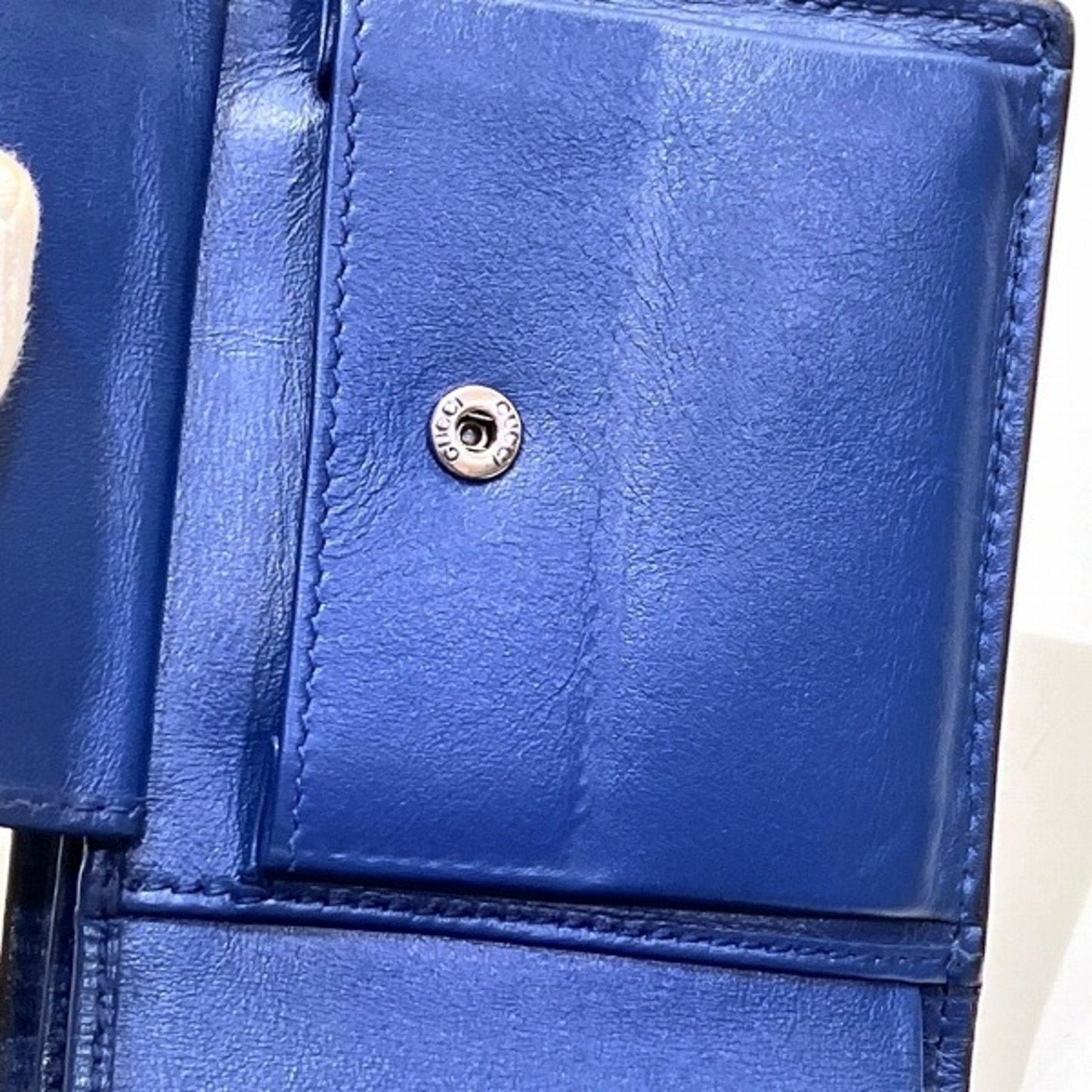 Gucci Blue Leather Wallet (Bi-Fold)