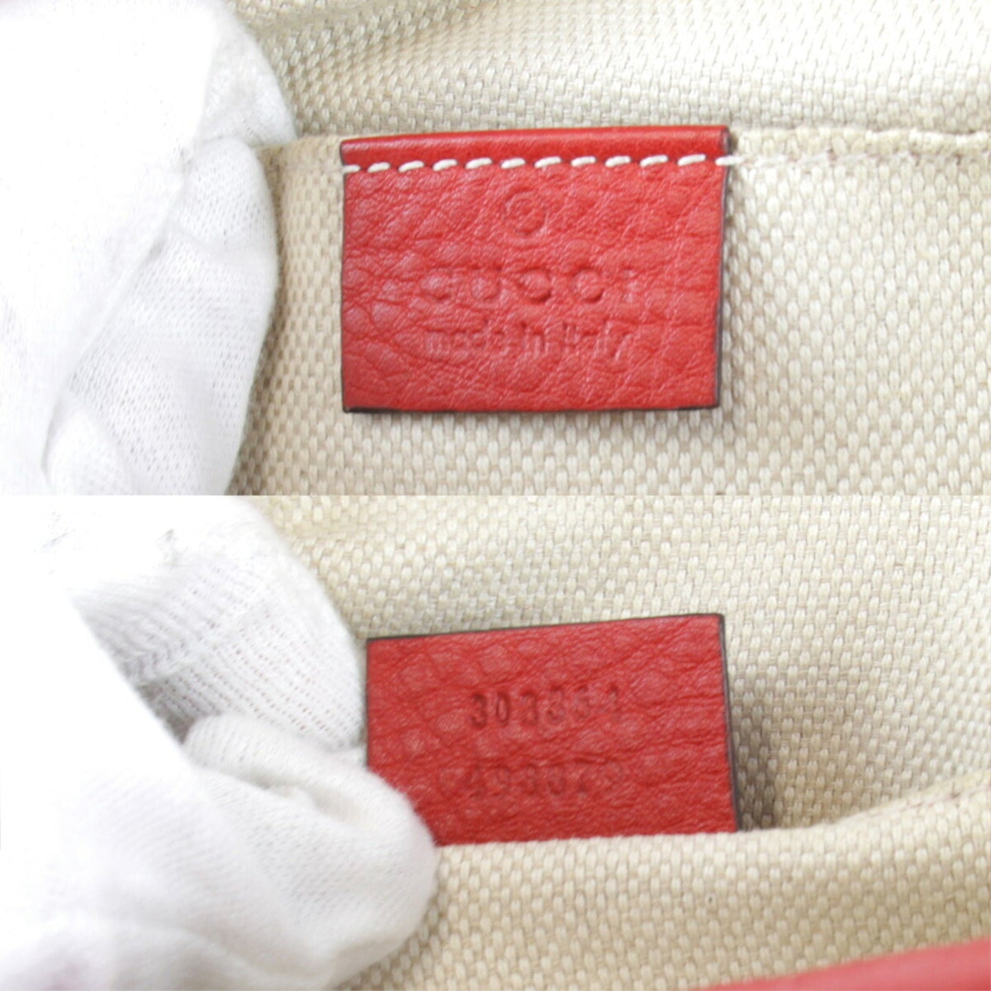 Gucci Red Color Leather Shoulder Bag