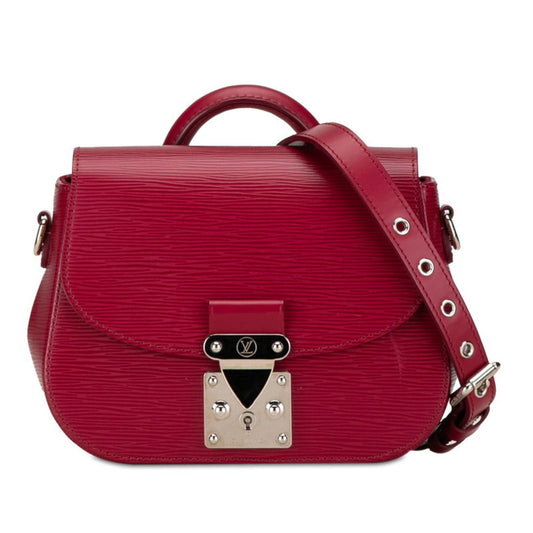 Louis Vuitton Fuchsia Purple Leather Handbag Shoulder Bag ()