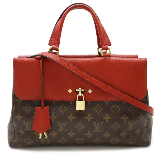 Louis Vuitton Cerise Red Color Monogram Leather Handbag Shoulder Bag ()