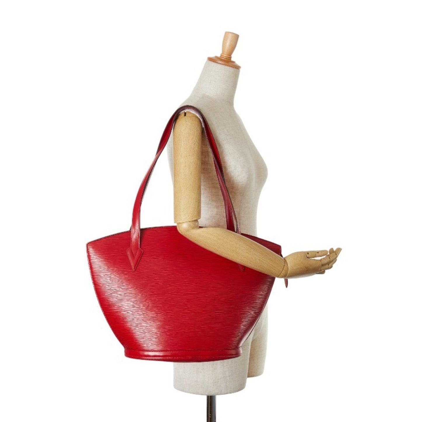Louis Vuitton Castilian Red Leather Shoulder Bag Tote Bag
