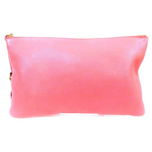 Gucci Bamboo Pink Leather Clutch Bag ()