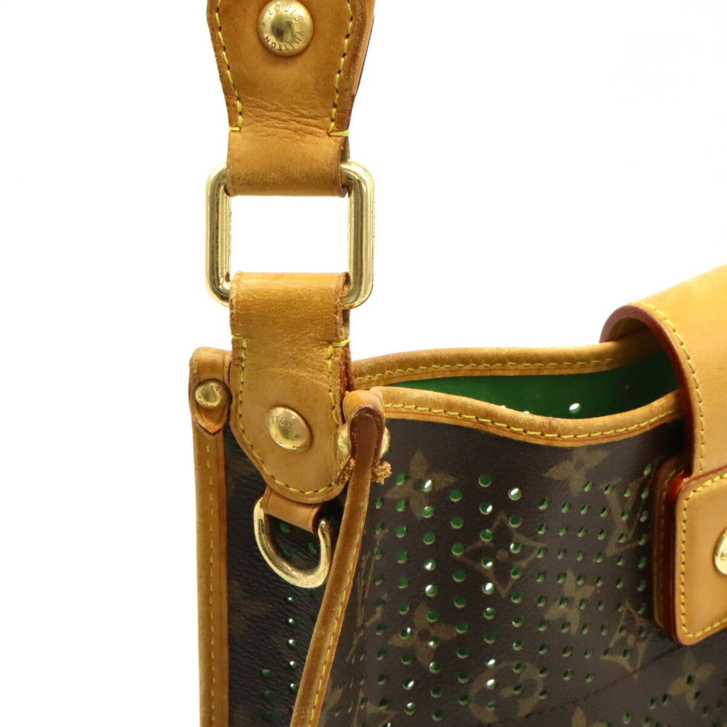 Louis Vuitton Black Green Monogram Vert Monogram Perforated Shoulder Bag