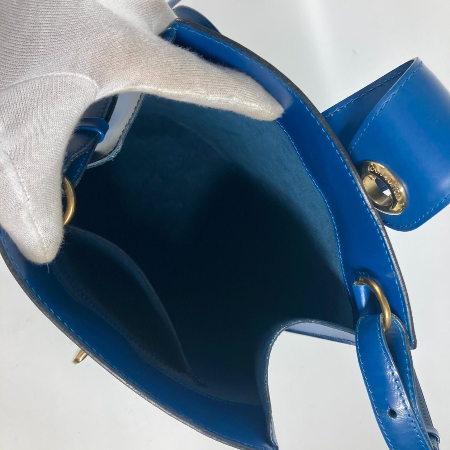 Louis Vuitton Blue Toledo Blue Epi Leather Shoulder Bag