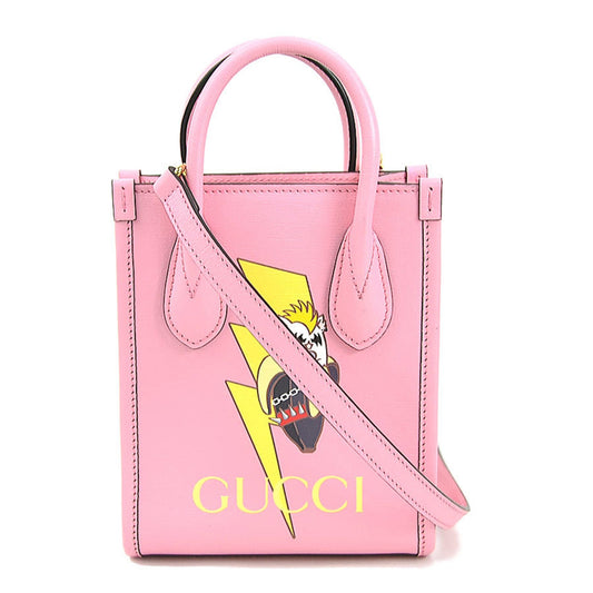 Gucci Pink Leather Handbag Shoulder Bag ()