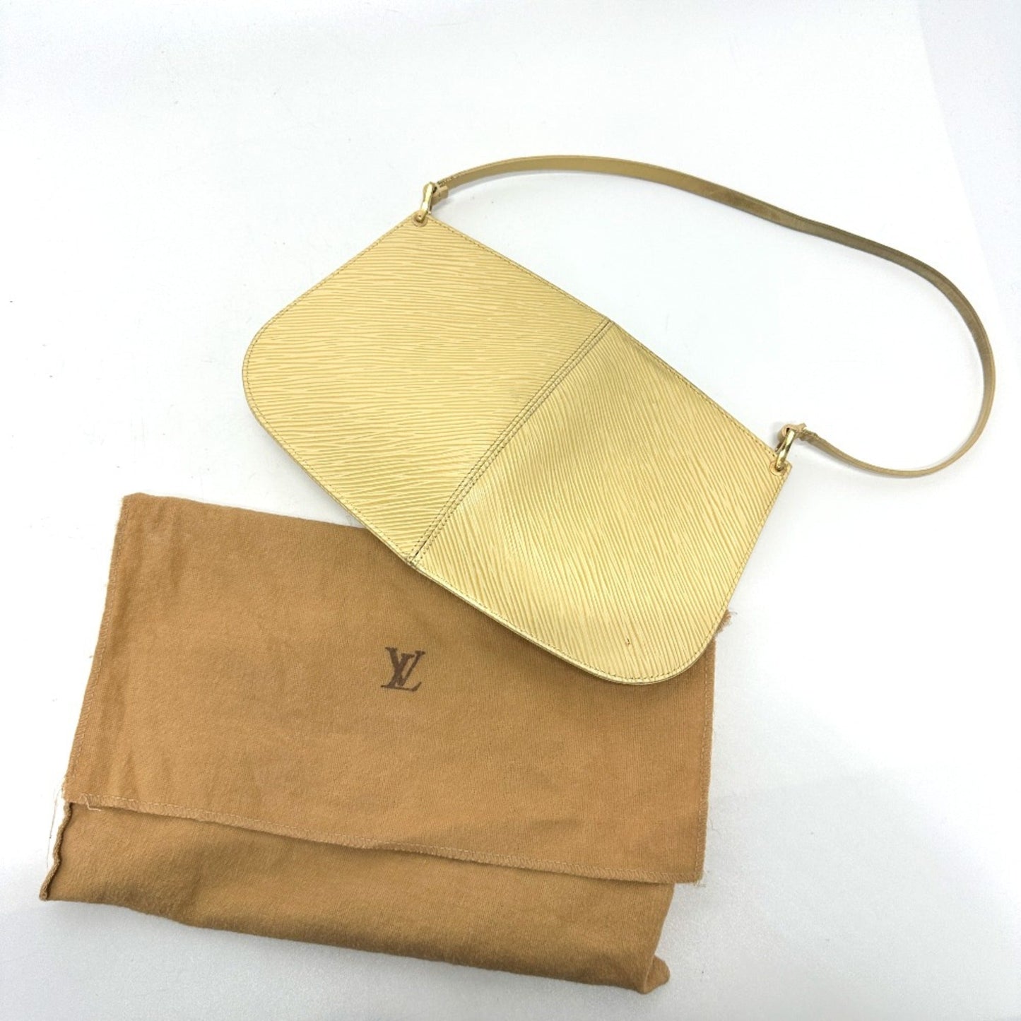 Louis Vuitton Beige Leather Shoulder Bag