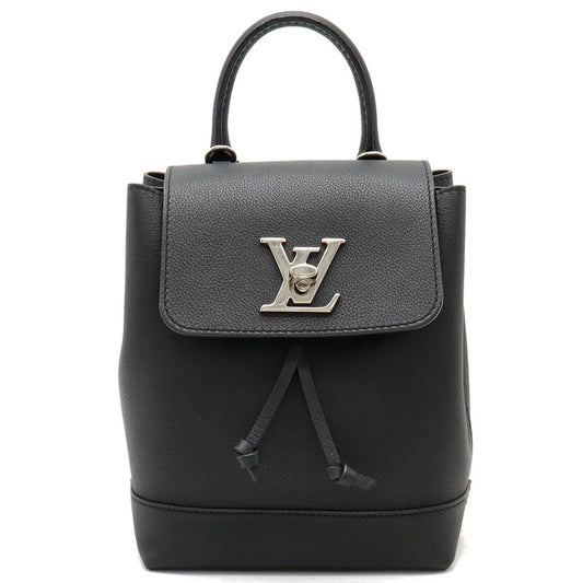 Louis Vuitton Noir Leather Backpack Handbag Shoulder Bag