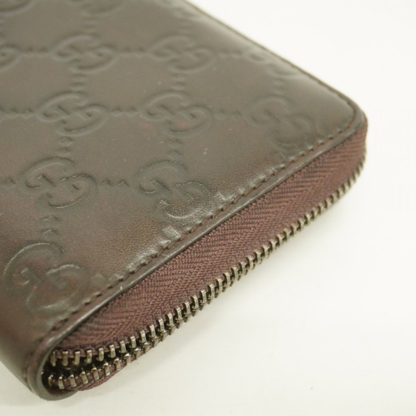 Gucci Brown Leather Long Wallet (Bi-Fold)