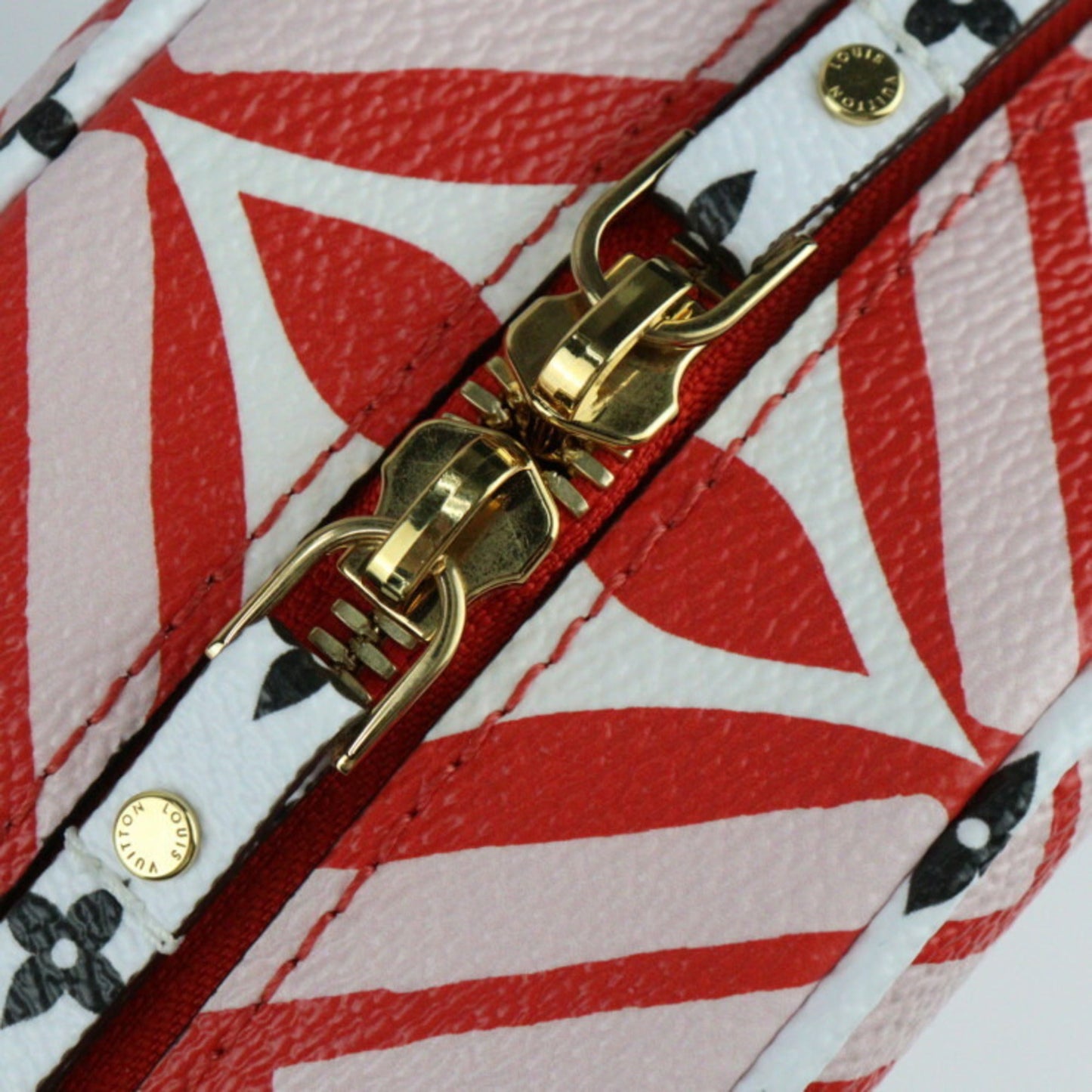 Louis Vuitton Black Multi-Color Pink Red Color White Pvc Handbag Shoulder Bag