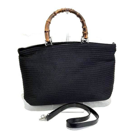 Gucci Black Nylon Canvas Shoulder Bag Tote Bag ()