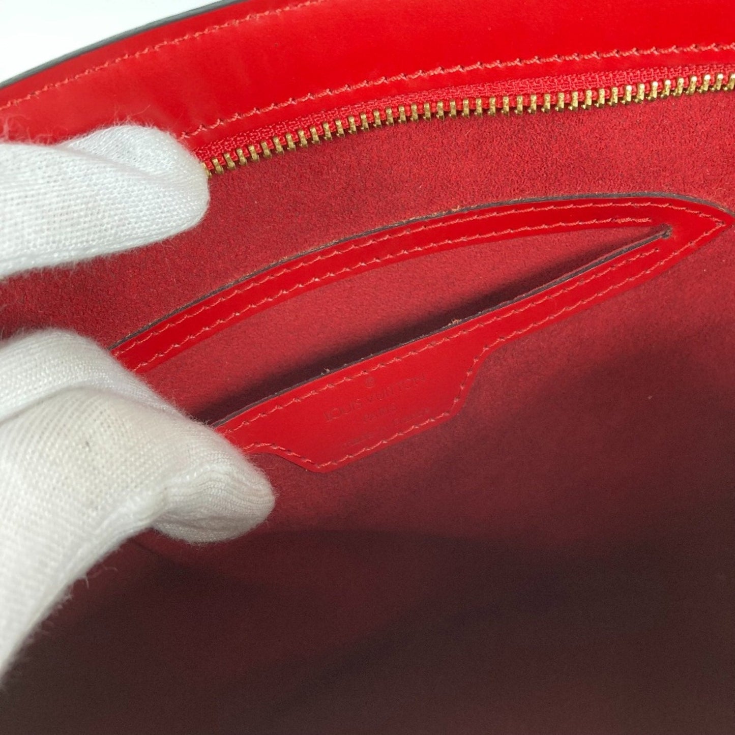 Louis Vuitton Red Leather Shoulder Bag