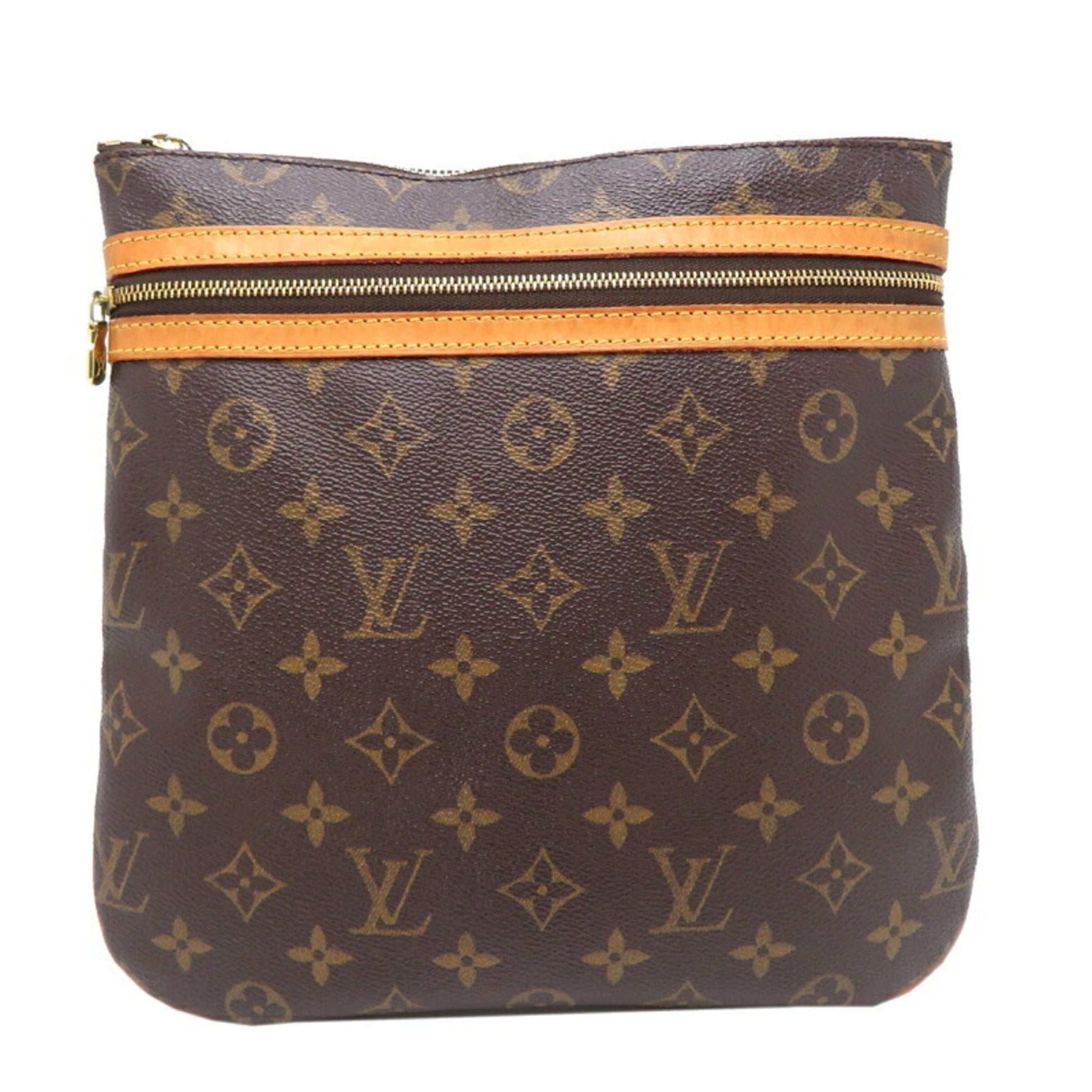 Louis Vuitton Brown Monogram Pochette Shoulder Bag ()