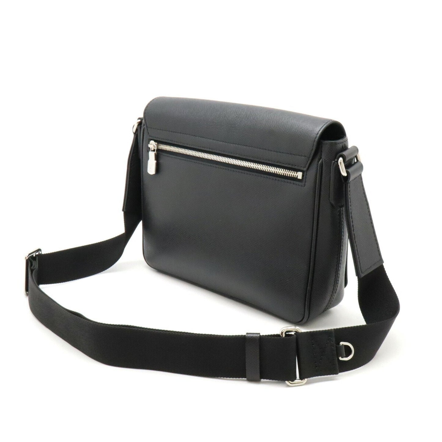 Louis Vuitton Black Noir Taiga Leather Shoulder Bag