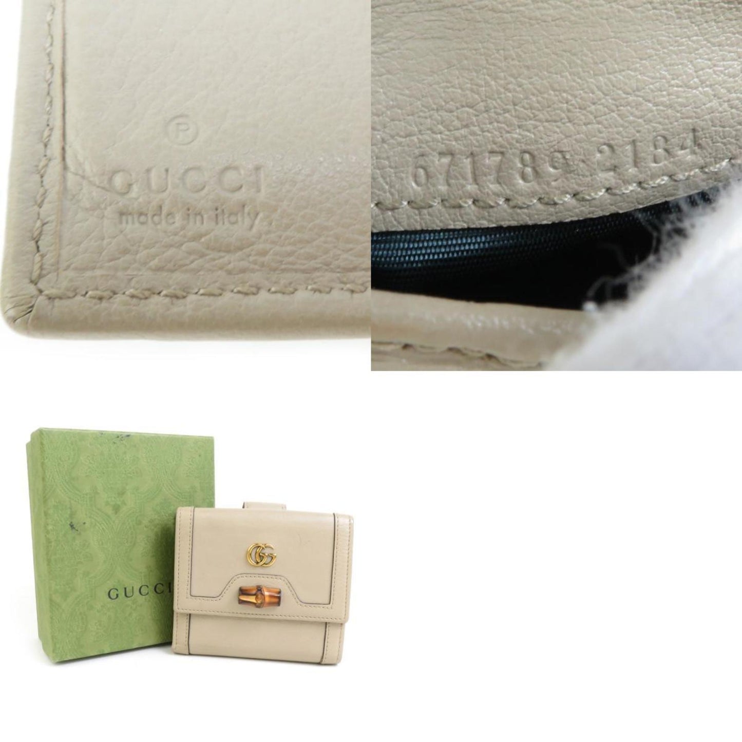 Gucci Grayish Leather Wallet (Bi-Fold)