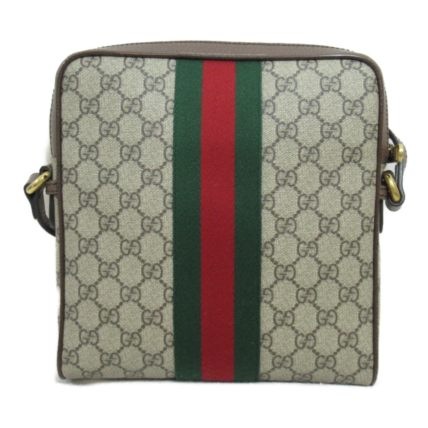 Gucci Beige Brown Canvas Gg Supreme Shoulder Bag