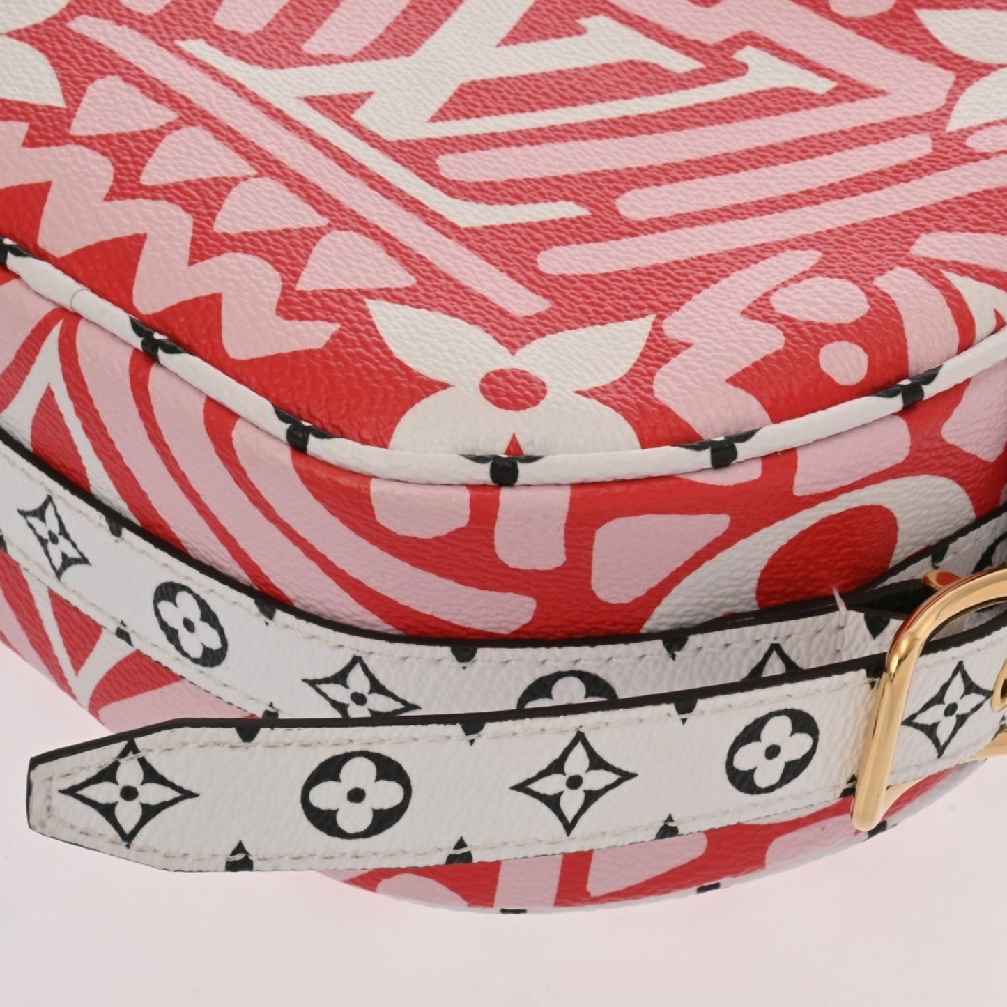 Louis Vuitton Pink Red Color White Leather Shoulder Bag