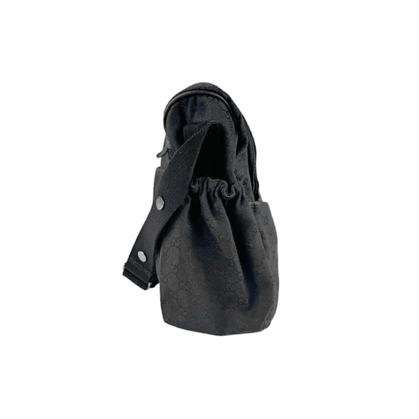 Gucci Black Gg Canvas Shoulder Bag