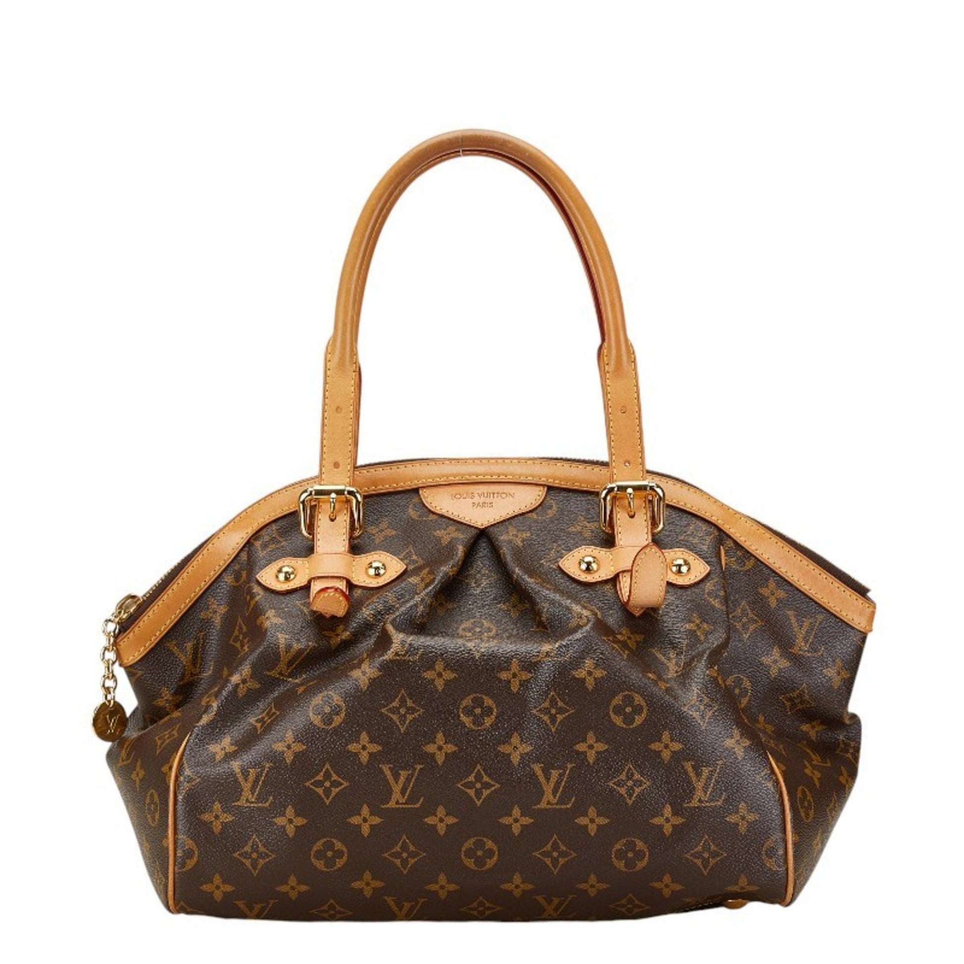 Louis Vuitton Brown Pvc Leather Handbag Shoulder Bag ()