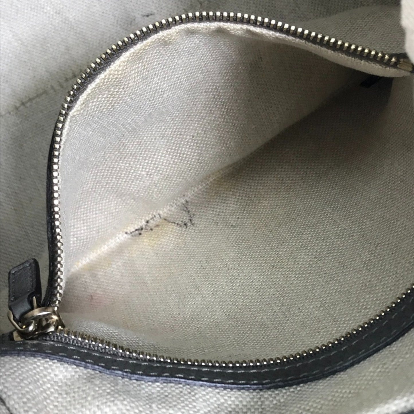 Gucci Gray Leather Tote Bag