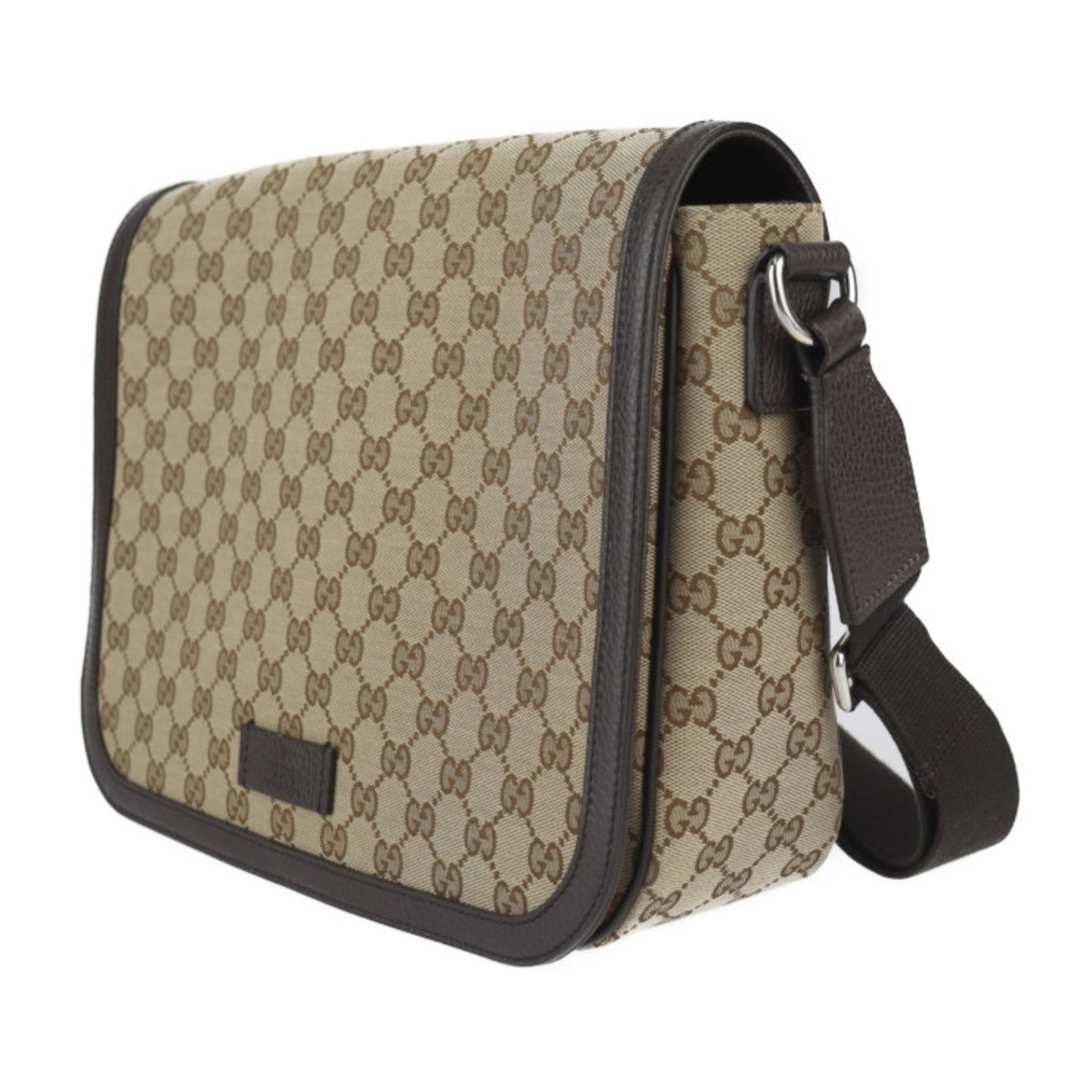 Gucci Beige Brown Gg Canvas Leather Handbag Messenger Bag Shoulder Bag Tote Bag