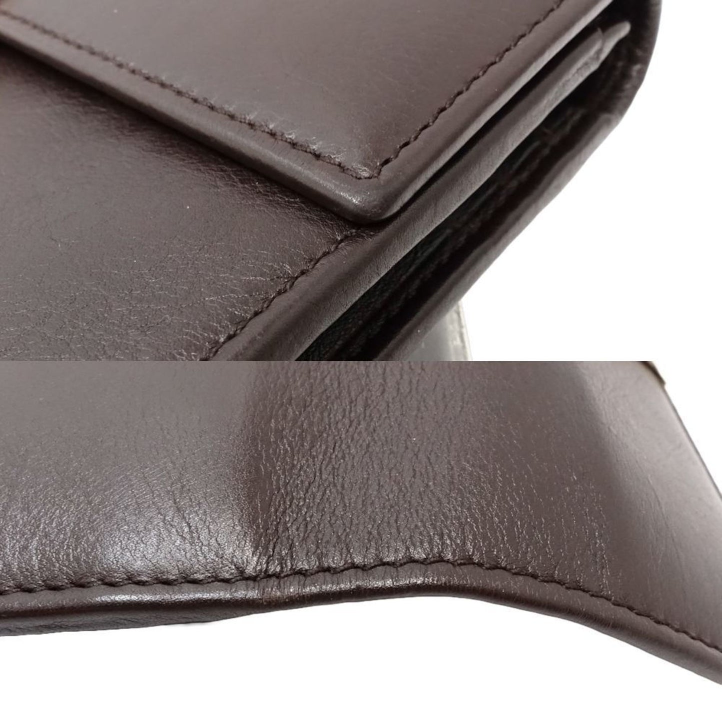 Gucci Dark Brown Leather Long Wallet (Bi-Fold)