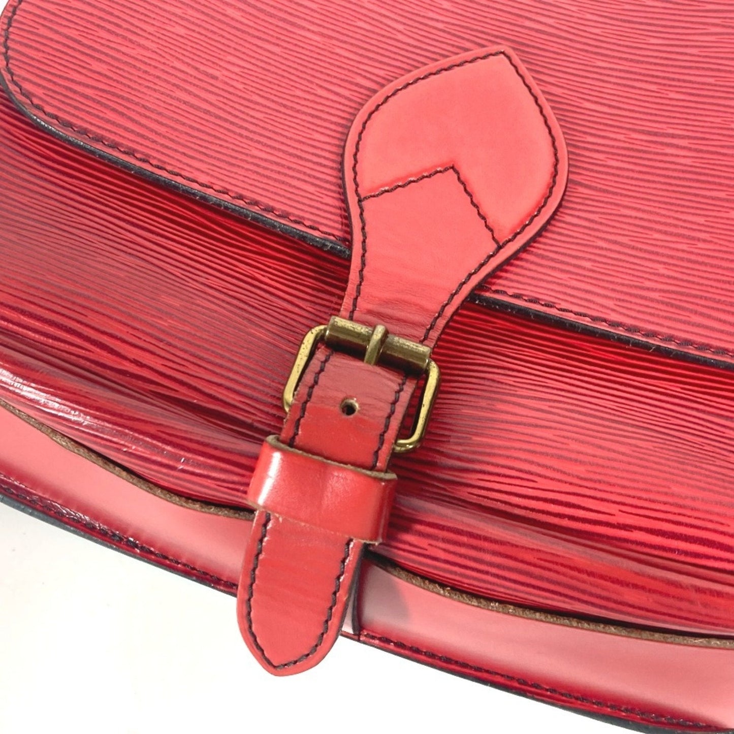 Louis Vuitton Red Color Epi Leather Pochette Shoulder Bag