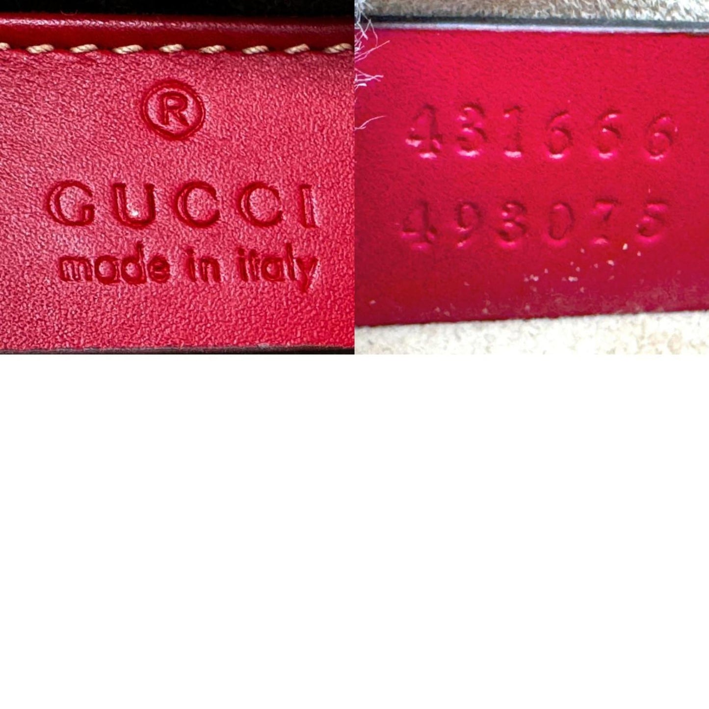 Gucci Red Color Leather Shoulder Bag