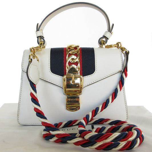 Gucci Off-White Leather Handbag Shoulder Bag ()