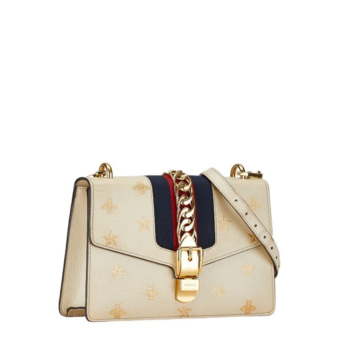 Gucci Gold Leather Shoulder Bag