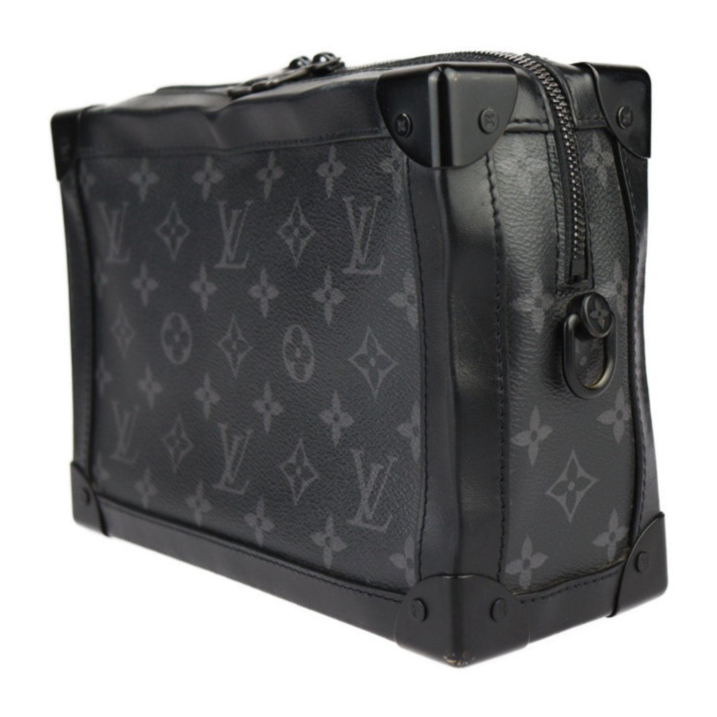 Louis Vuitton Black Monogram Eclipse Leather Clutch Bag Handbag Shoulder Bag