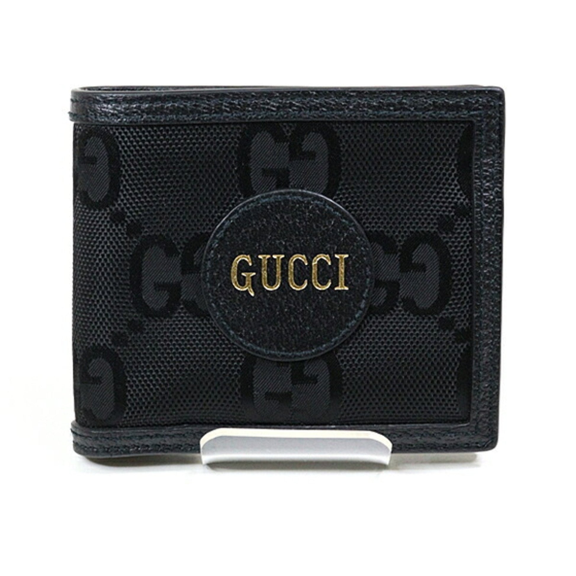 Gucci Black Nylon Leather Wallet (Bi-Fold) ()
