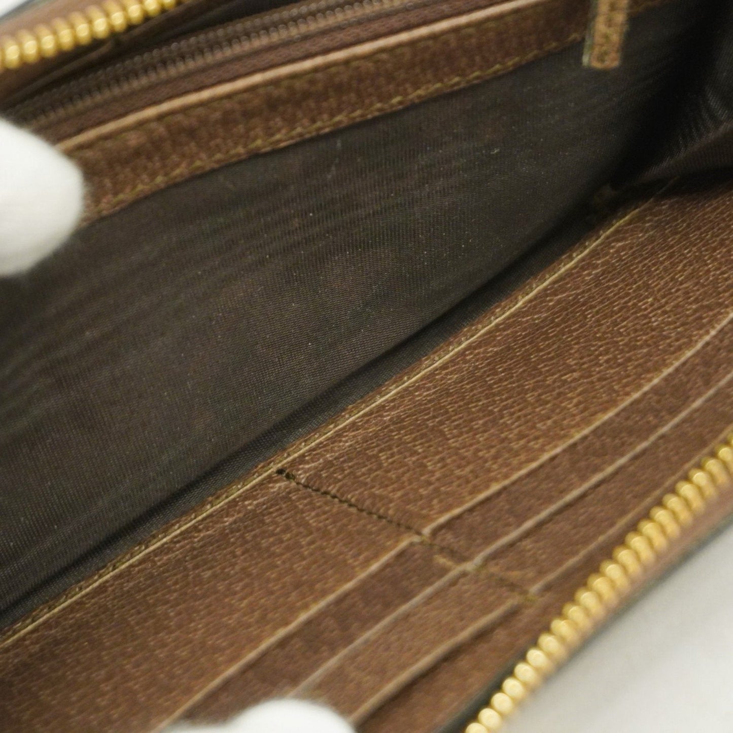Gucci Brown Pvc Long Wallet (Bi-Fold)