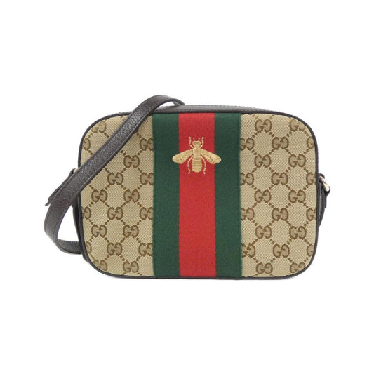 Gucci Beige Brown Gg Canvas Shoulder Bag ()