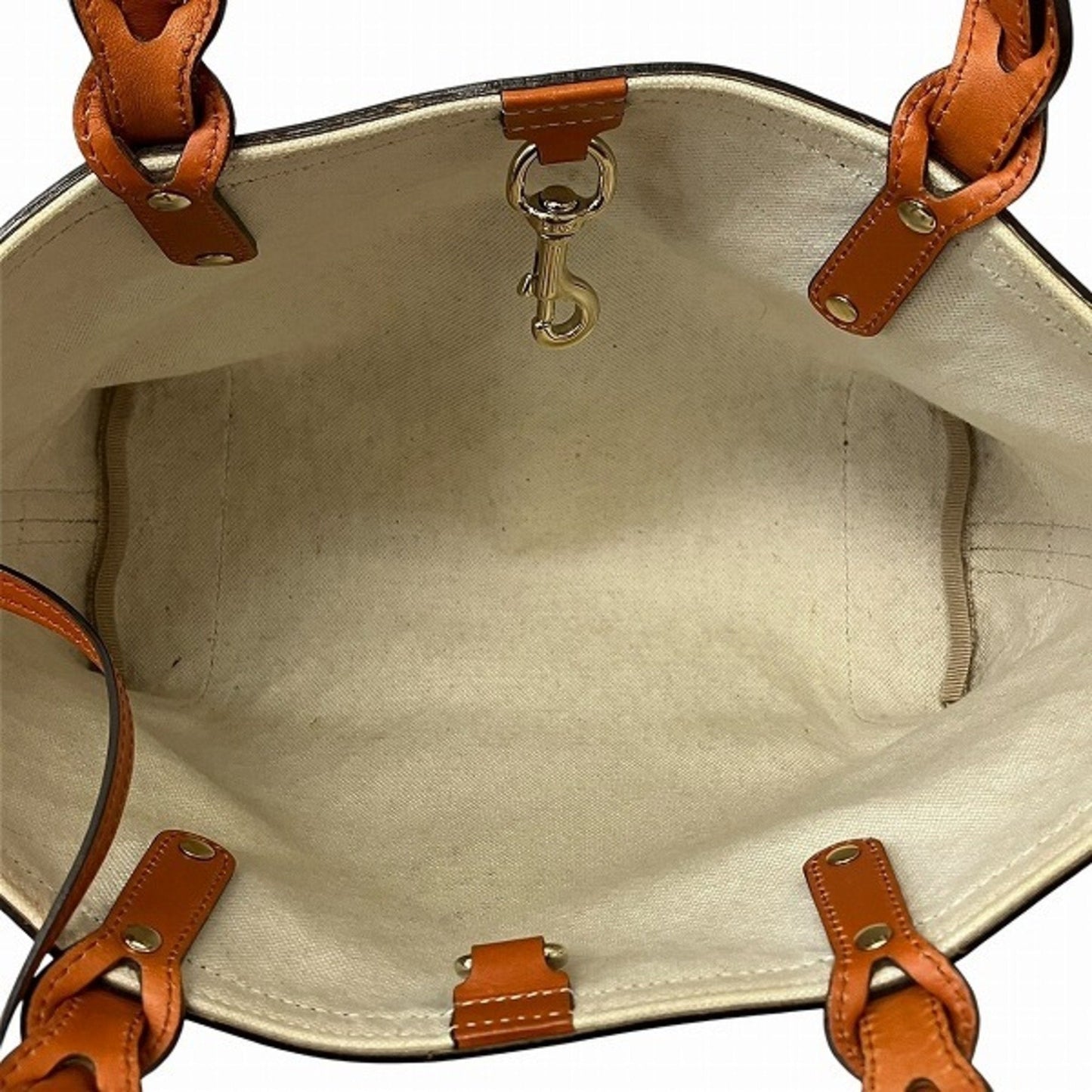 Gucci Diamante Beige Orange Canvas Pouch Shoulder Bag Tote Bag