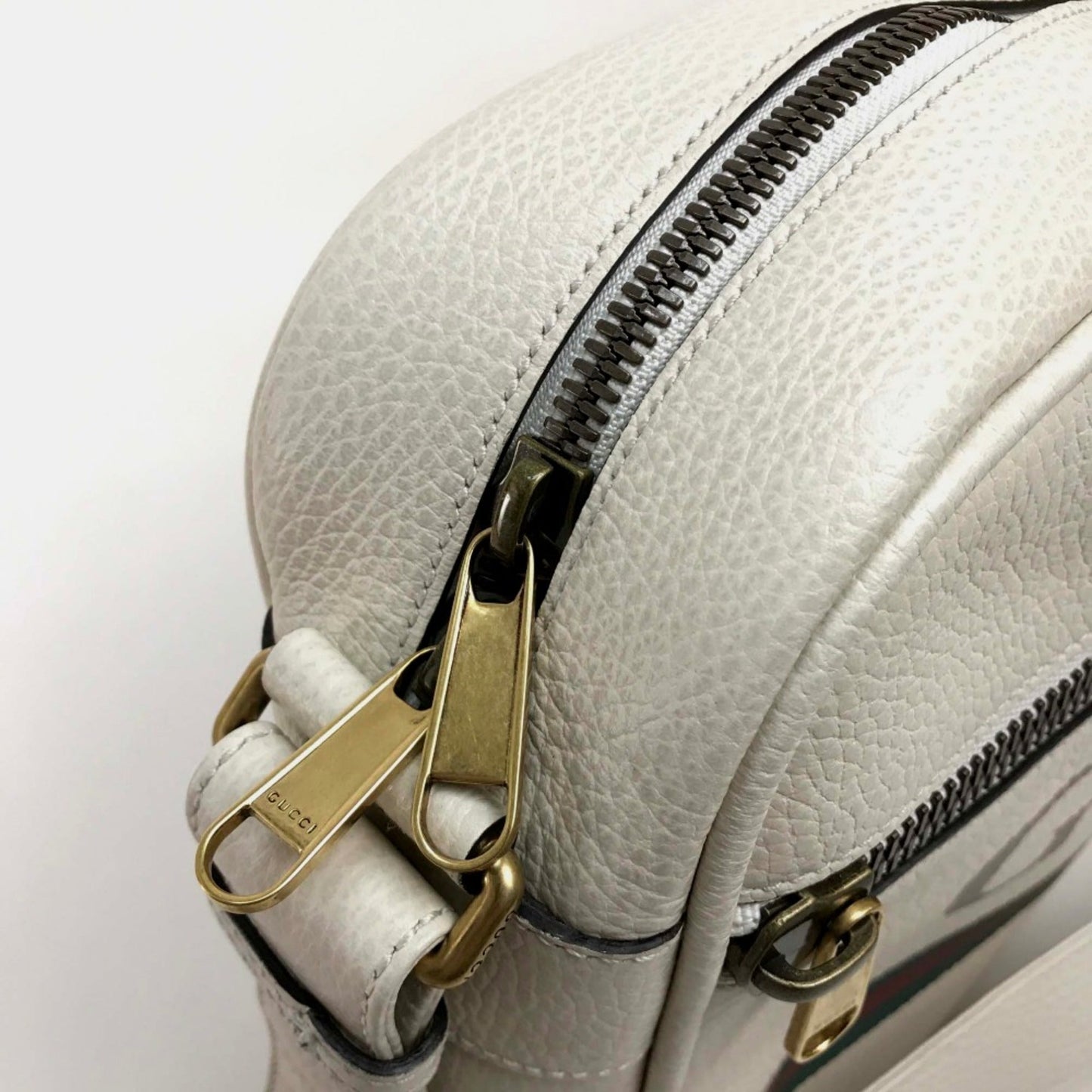 Gucci White Leather Shoulder Bag