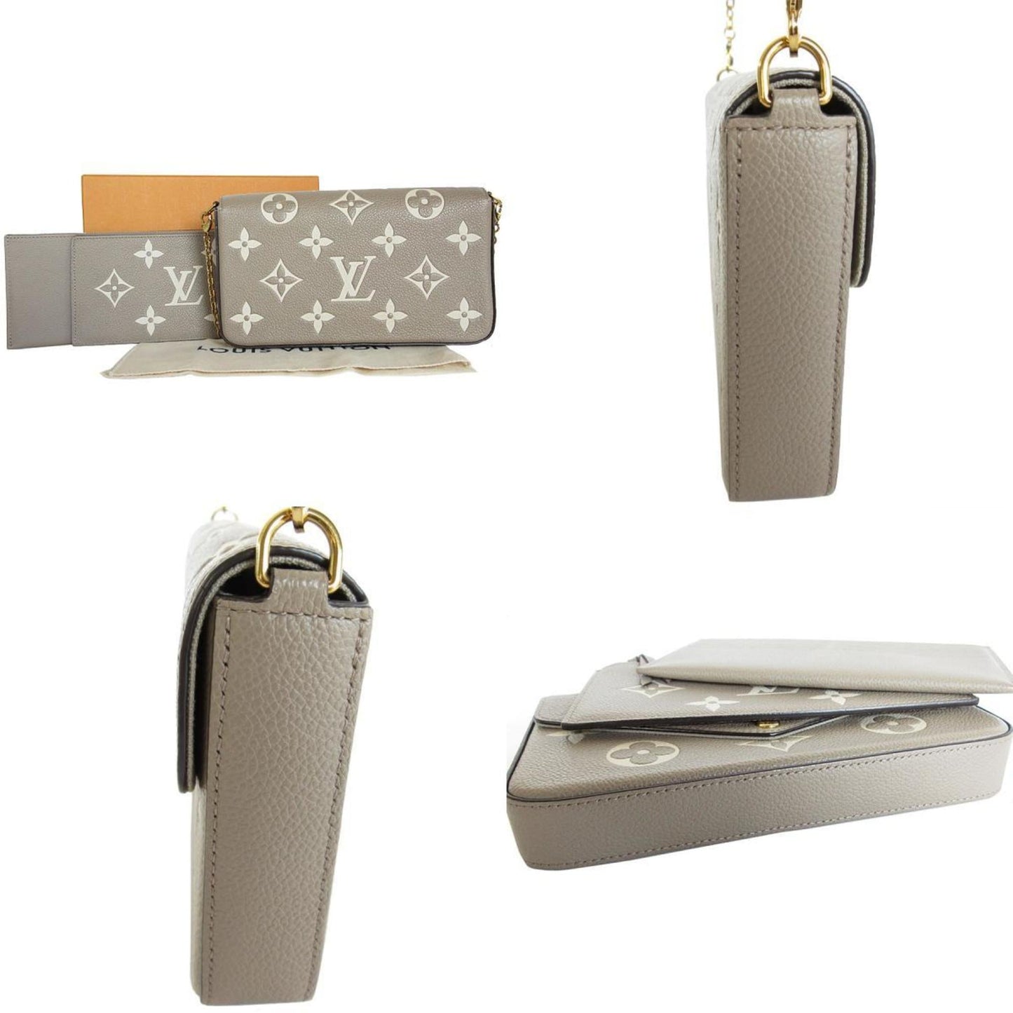 Louis Vuitton Grayish Monogram Empreinte Pochette Shoulder Bag