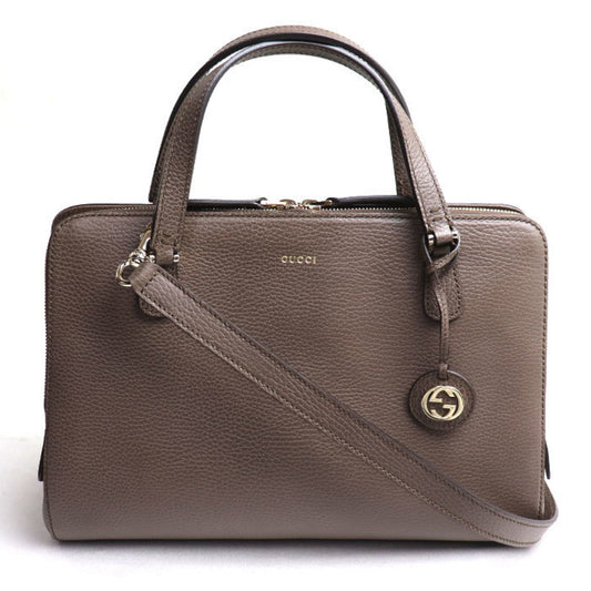 Gucci Dark Brown Leather Shoulder Bag ()