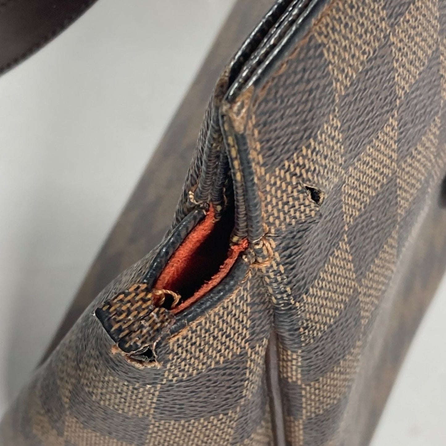 Louis Vuitton Brown Damier Canvas Shoulder Bag Tote Bag