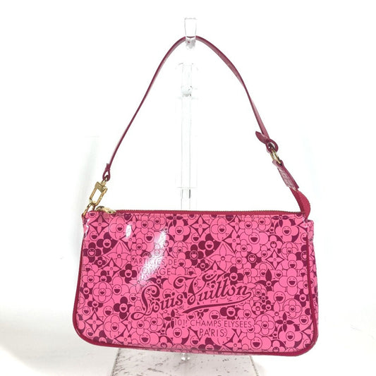 Louis Vuitton Pink Pvc Leather Handbag Pouch Shoulder Bag