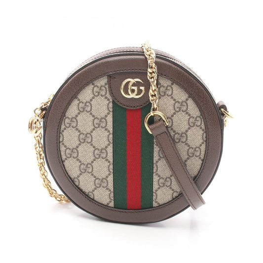 Gucci Beige Brown Gg Supreme Leather Shoulder Bag ()
