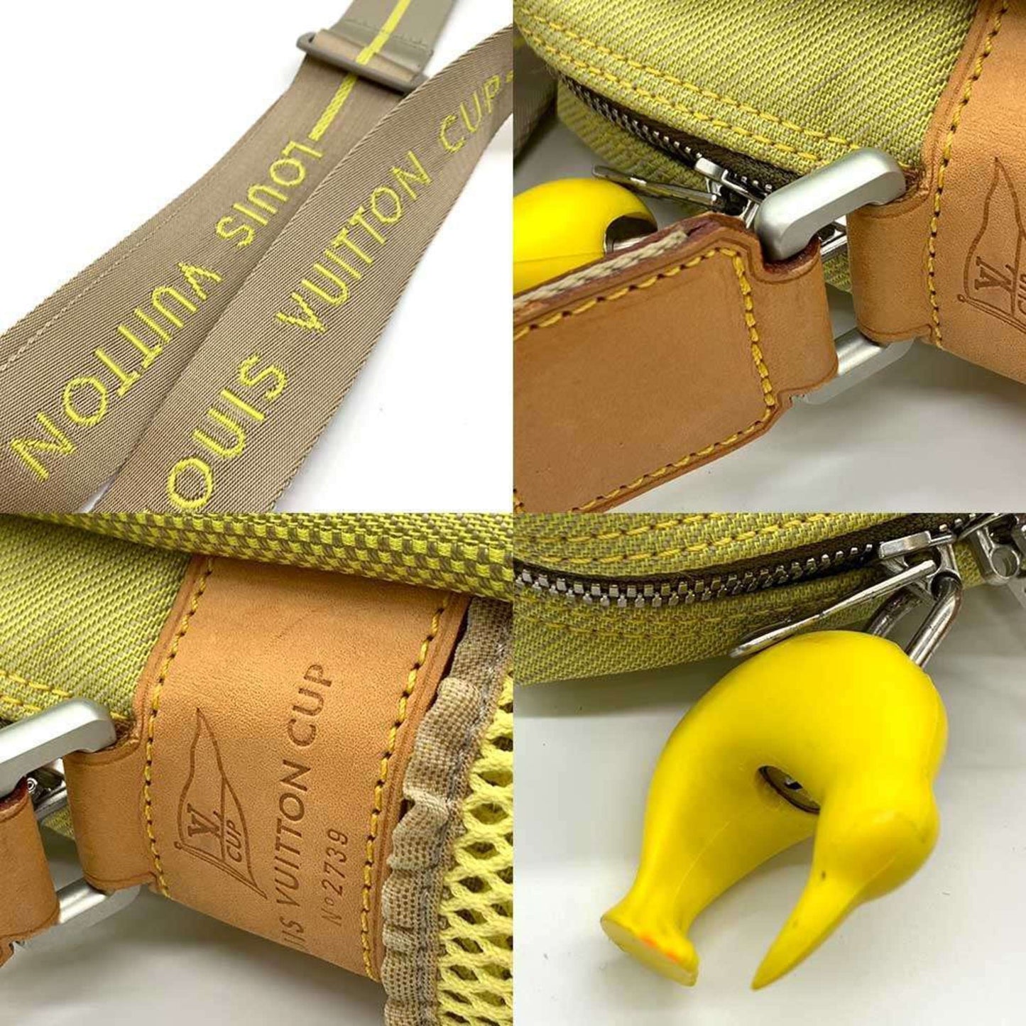 Louis Vuitton Damier Geant Gray Yellow Damier Geant Pochette Shoulder Bag
