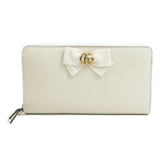 Gucci White Leather Long Wallet (Bi-Fold) ()