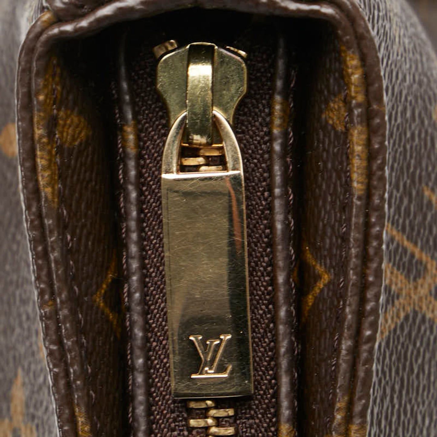 Louis Vuitton Brown Pvc Leather Shoulder Bag