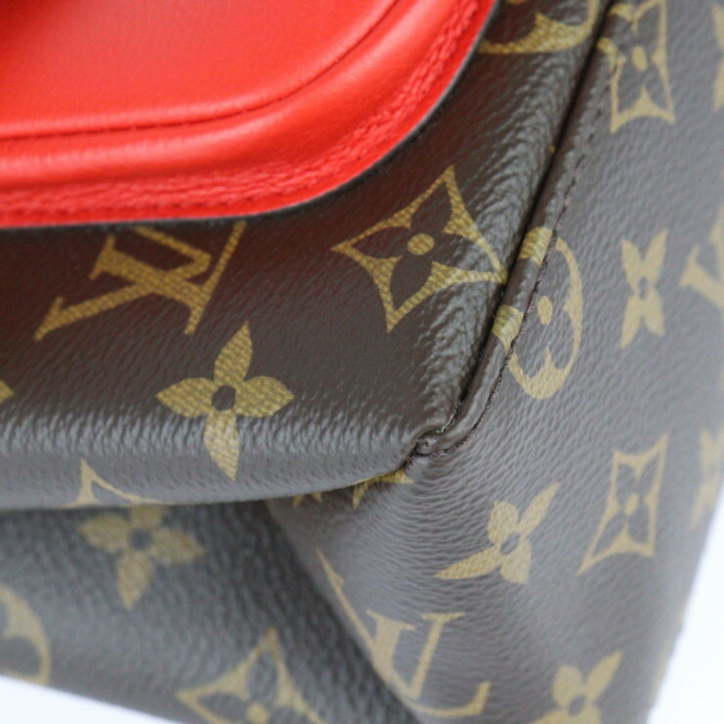 Louis Vuitton Brown Coquelicots Monogram Canvas Leather Handbag Shoulder Bag Tote Bag