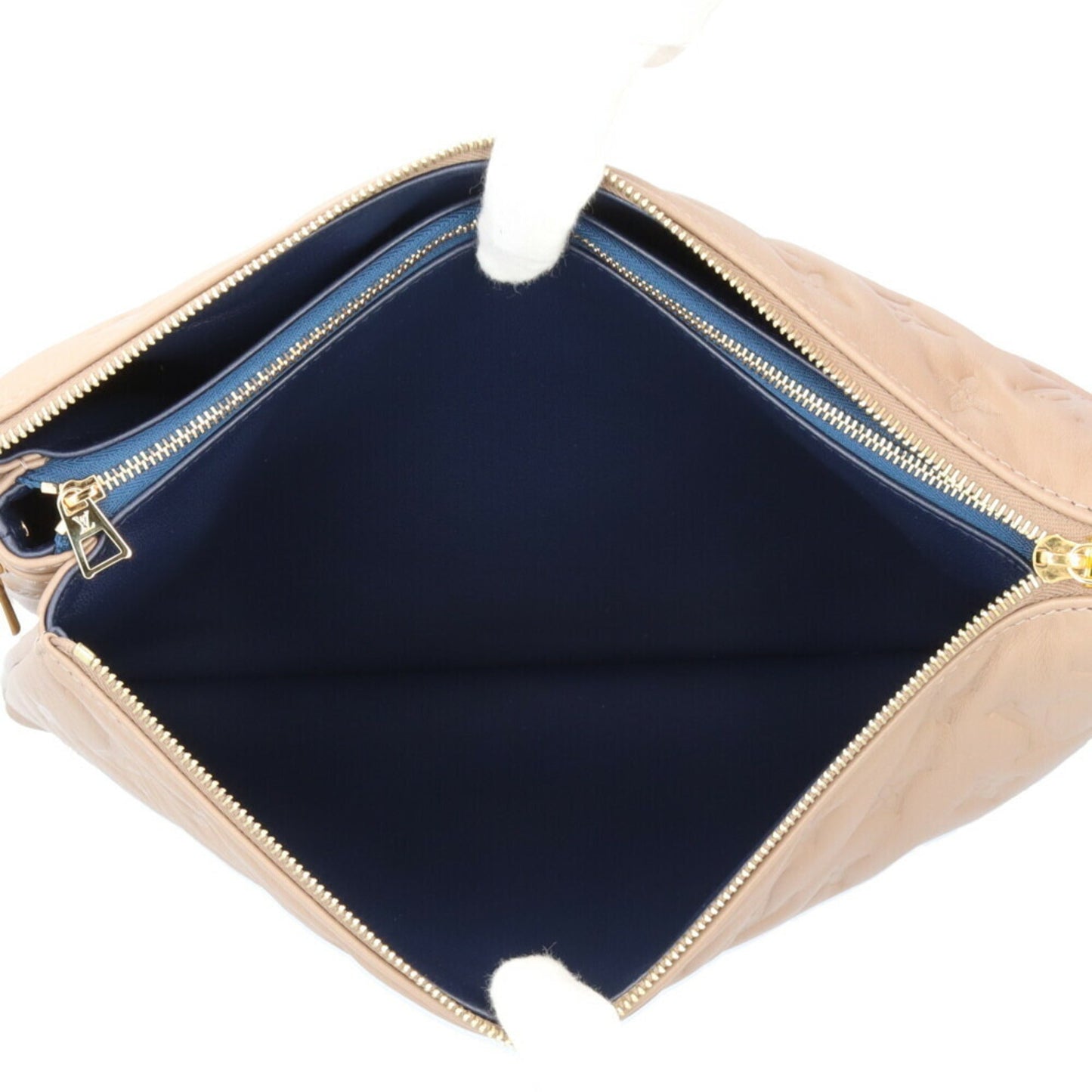 Louis Vuitton Beige Taupe Leather Shoulder Bag