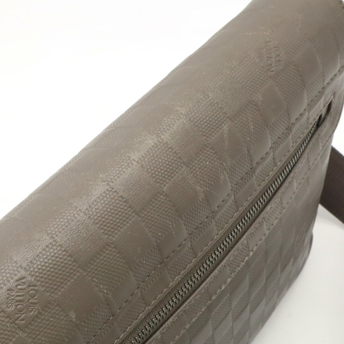 Louis Vuitton Grannis Grayish Damier Infini Leather Shoulder Bag