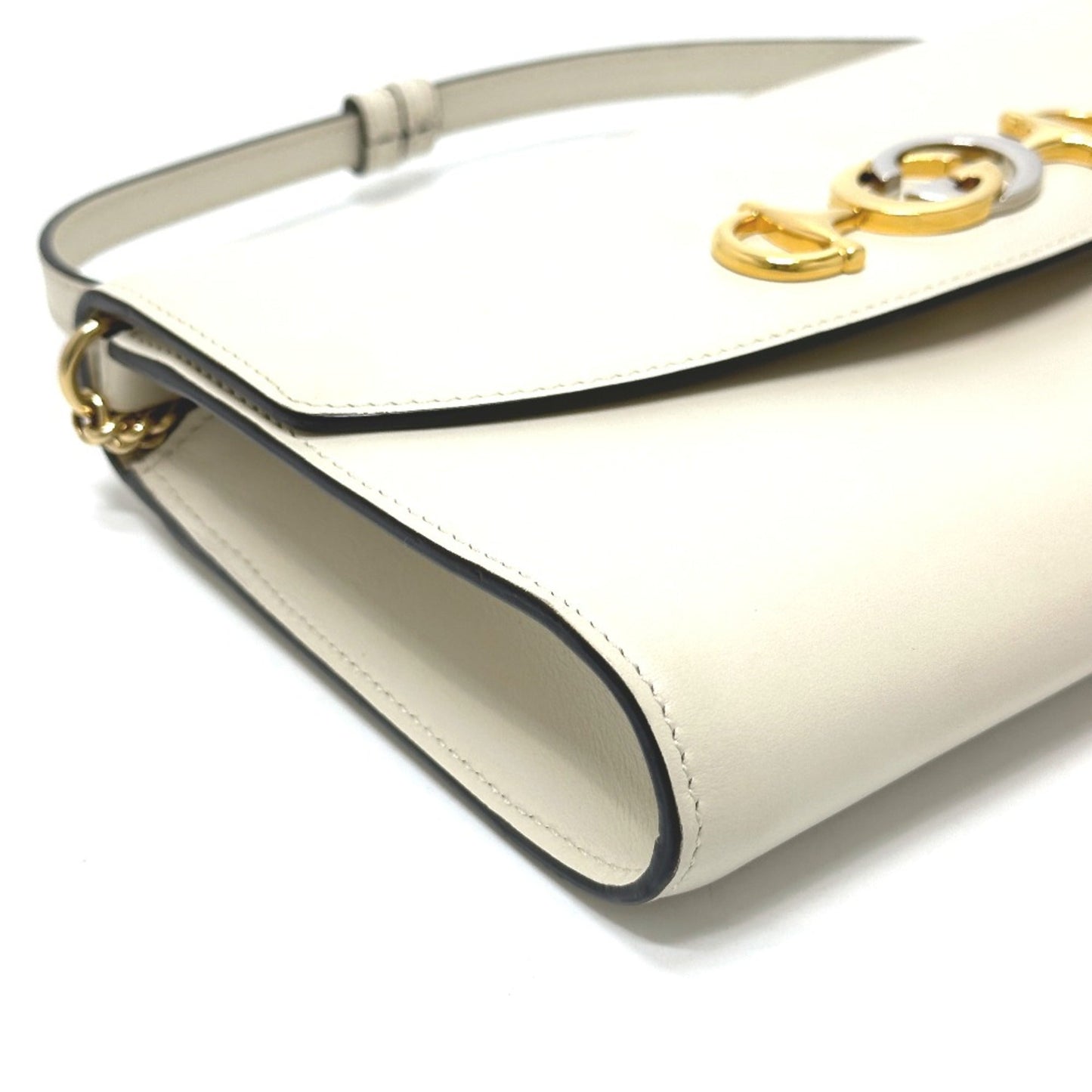 Gucci White Leather Shoulder Bag