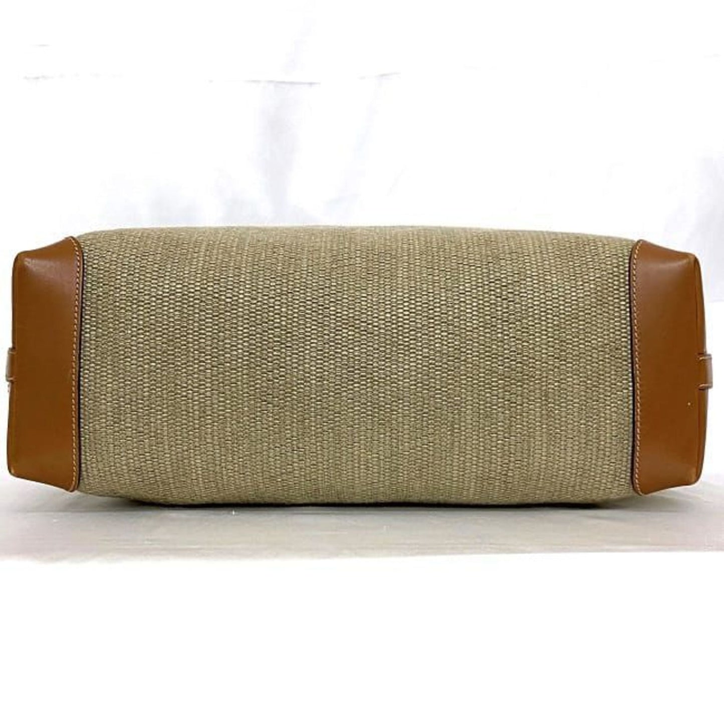 Gucci Beige Brown Coated Canvas Leather Tote Bag
